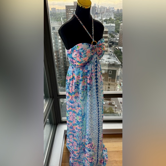 🆕 LILLY PULITZER 🧿 NWOT Viv Maxi Dress, Multi Hidden Treasures - Sz US 6 - Picture 6 of 16